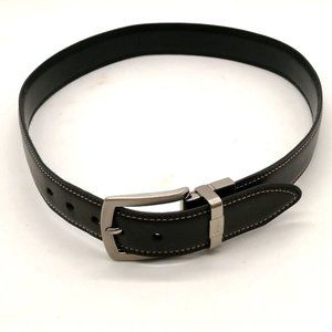 Nautica Womens Belt Brown Silver Buckle 1‎ Inch Wide Top Stitching 26